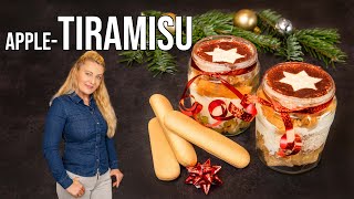 BratapfelTiramisu Rezept im Glas Dessert für Weihnachten einfach lecker [upl. by Rehpinnej]