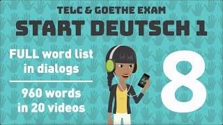 Start Deutsch 1  Komplette Wortliste mit Dialogen  Telc amp Goethe Prüfungsvorbereitung  820 [upl. by Riancho36]