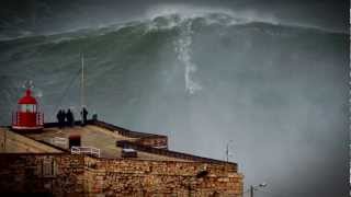 100ft World Record Wave Garrett McNamara Surfing Nazare Portugal [upl. by Helyn]