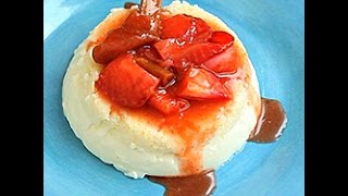 Come fare la panna cotta alle fragole  videoricette di dolci al cucchiaio [upl. by Westfall]