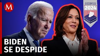 Biden anuncia retiro y apoya a Kamala Harris como candidata del partido [upl. by Bashemath544]