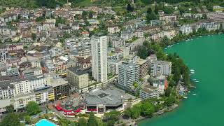 Switzerland Lake Geneva by Drone 4K lakegeneva [upl. by Leopoldeen856]