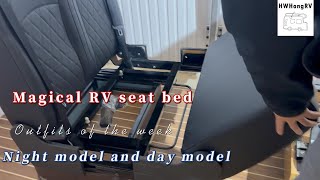 Ultimate Multifunctional RV Seat with Day and Night ModesRVseatbedcampervanseatmotorhomeseat [upl. by Samul765]