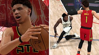 NBA 2K20 LaMelo Ball MyCAREER  LaMelo 1st Ankle Breaker Paul George GOES OFF [upl. by Martinez]