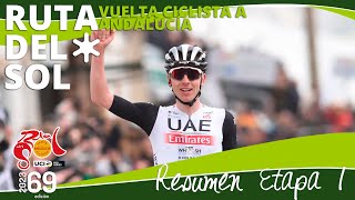 Resumen 1ª Etapa Vuelta Ciclista a Andalucía [upl. by Ronnoc]