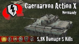 Caernarvon Action X  58K Damage 5 Kills  WoT Blitz Replays [upl. by Beal]