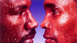 Marvin Hagler vs Sugar Ray Leonard  quotThe Super Fightquot Highlights [upl. by Vernita]