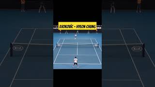 Novak Djokovic  Hyeon Chung Amazing Point [upl. by Anaujahs]