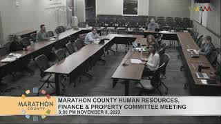 Marathon County Human Resources Finance amp Property Committee Meeting  11823 [upl. by Auhsuoj]