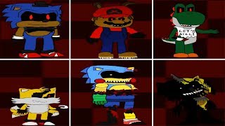 Five Nights At Sonic s 4  All Animatronics And Jumpscare Extras [upl. by Iatnohs]