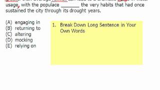 Magoosh GRE Module 1  Breaking Down the Sentence for Text Completions 36 [upl. by Esaele]