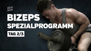 BIZEPSTRAINING Trainingsplan Muskelaufbau Bodybuilding Tag 23 [upl. by Adnoral]