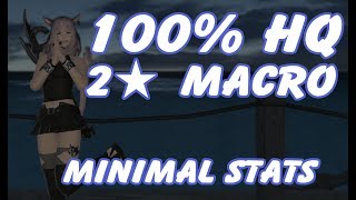 FFXIV Stormblood 2 HQ Crafting Macros Minimal Stats [upl. by Notsnarc]