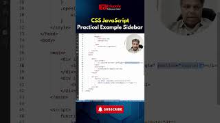 CSS JavaScript Practical Example Sidebar  Telugu [upl. by Darnok]