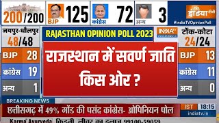 Rajasthan Election 2023 Opinion Poll Live  राजस्थान में अगड़ी जाति किस ओर आ गया ओपिनियन पोल [upl. by Yekcaj]