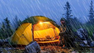 Camping In Thunder Storm And Heavy Rain  Part 2 [upl. by Akoyn235]