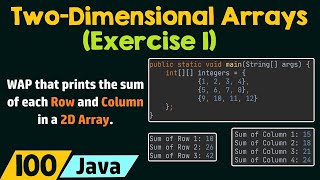 TwoDimensional Arrays in Java Exercise 1 [upl. by Bernadene]