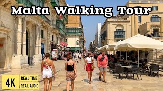 Walking Tour Malta  Full Tour of Valletta in real time [upl. by Iohk289]