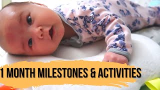 ONE MONTH BABY DEVELOPMENT MILESTONES  What A 1 Month Old Can Do And How You Can Measure Growth [upl. by Balch]