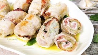 Involtini di pollo e speck umidi teneri e gustosi [upl. by Cheung178]