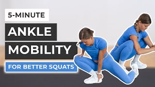 5Minute Ankle Mobility For Better Squats [upl. by Maidie405]