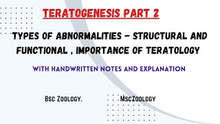 Teratogenesis Part 2 with notes and explanation [upl. by Arawaj]