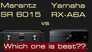 Marantz SR6015 vs Yamaha RXA6A 92 Channel 8K Audio Video Receiver  Technical Specs Comparison [upl. by Ayhtin]