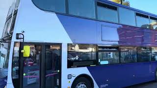 First Hadleigh ADL Enviro 400 E40D 33750 SN12AOK departs Southend on service 20 241024 [upl. by Hartman]