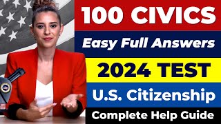 Pass the US Citizenship 1 to 100 Civics Test 20242025 USCIS QuestionsAnswers Exam ciudadania [upl. by Stout397]