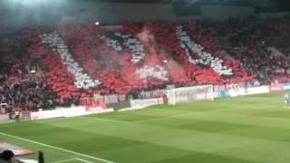 Slavia Prag vs Bohemians Praha Choreo  Pyro 5 November 2016 [upl. by Amitie]