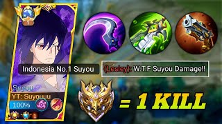 SUYOU NEW SKIN COLLABS SASUKE UCHIHA VERY BROKEN  GLOBAL SUYOU BUILD amp EMBLEM 2024 MLBB [upl. by Atahs]