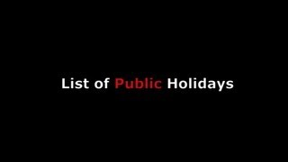 List of Holidays in the US Including National Federal amp Major American Holiday Days Off Each Year [upl. by Lauro]