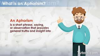 Aphorisms  Definition Types and Examples [upl. by Nirtak]