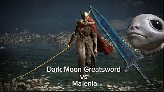 Dark Moon Greatsword Vs MaleniaNG No Hit [upl. by Boak]