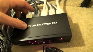 How To connect HD Multi Room TV 1 source to 4 TVs using HDMI Splitters  Amplifiers [upl. by Ardnuaek]