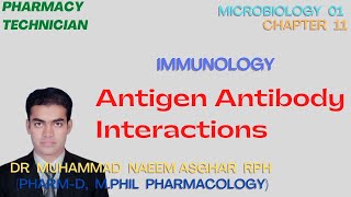 AntigenAntibodyInteractionsImmunologyMicrobiologyPharmacyTechnicianDr MuhammadNaeemAsgharRPh [upl. by Byrd]