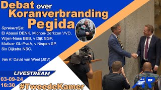 Terugkijken Debat over Koranverbranding Pegida  Tweede Kamer [upl. by Casavant326]