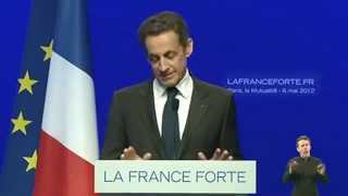 PRÉSIDENTIELLES 2012 Discours de Nicolas Sarkozy 6 Mai 2012 à la Mutualité [upl. by Onilecram222]