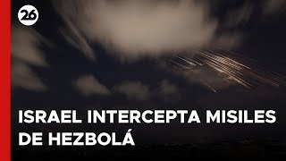 MEDIO ORIENTE  Israel intercepta misiles de Hezbolá [upl. by Roice]