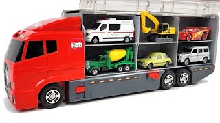 13 Types Cars Tomica ☆ Tomica opening and put in big Okataduke convoy [upl. by Arramat]