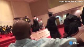 Racial remark during high school graduation shocks crowd [upl. by Anitsirc]