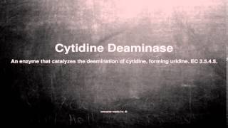 Medical vocabulary What does Cytidine Deaminase mean [upl. by Amiarom]