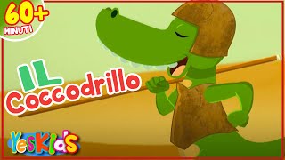 Il Coccodrillo  65 minuti di Canzoni per Bambini di YesKids [upl. by Ahsaenat]