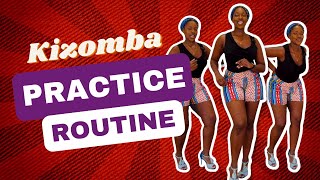 KIZOMBA BASICS part 1 Step by step practice routine [upl. by Ynafit]