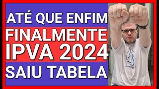 ✔️ATENÇÃO MUDANÇAS IMPORTANTES SAIU TABELA DO IPVA 2024 [upl. by Pitarys]