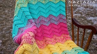 HOW to CROCHET DOUBLE SWEET RIPPLE  Baby Blanket Chevron Zig Zag Afghan Throw [upl. by Tala]