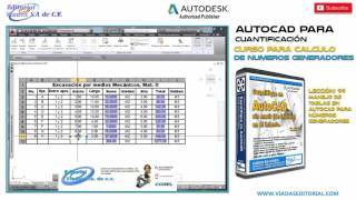 Curso AutoCAD 2016 Para Cuantificación  Leccion 99 Números Generadores [upl. by Arrio]