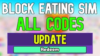 New Block Eating Simulator Codes  Roblox Block Eating Simulator Codes January 2024 [upl. by Iadahs396]