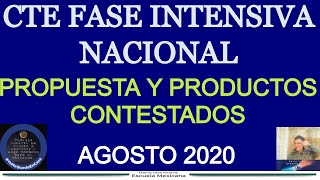 Productos contestados  Fase Intensiva de Consejo Técnico Escolar Nacional  Ciclo Escolar 2020 2021 [upl. by Wonacott]