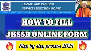 How to fill jkssb online form Police constable 2024 jk jkssb [upl. by Nilesoy688]